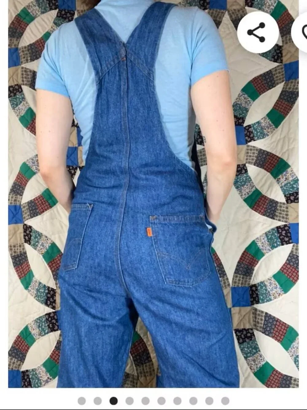 Women's Levi's Vintage 70s Overalls Orange Tab